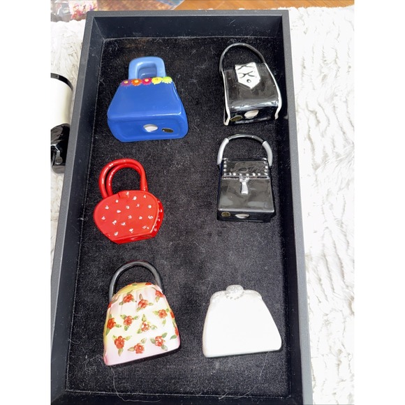 Ceramic minature boots Shoe  and Six handbags.‎ Miniature. Collectibles. 5139 - Picture 5 of 5